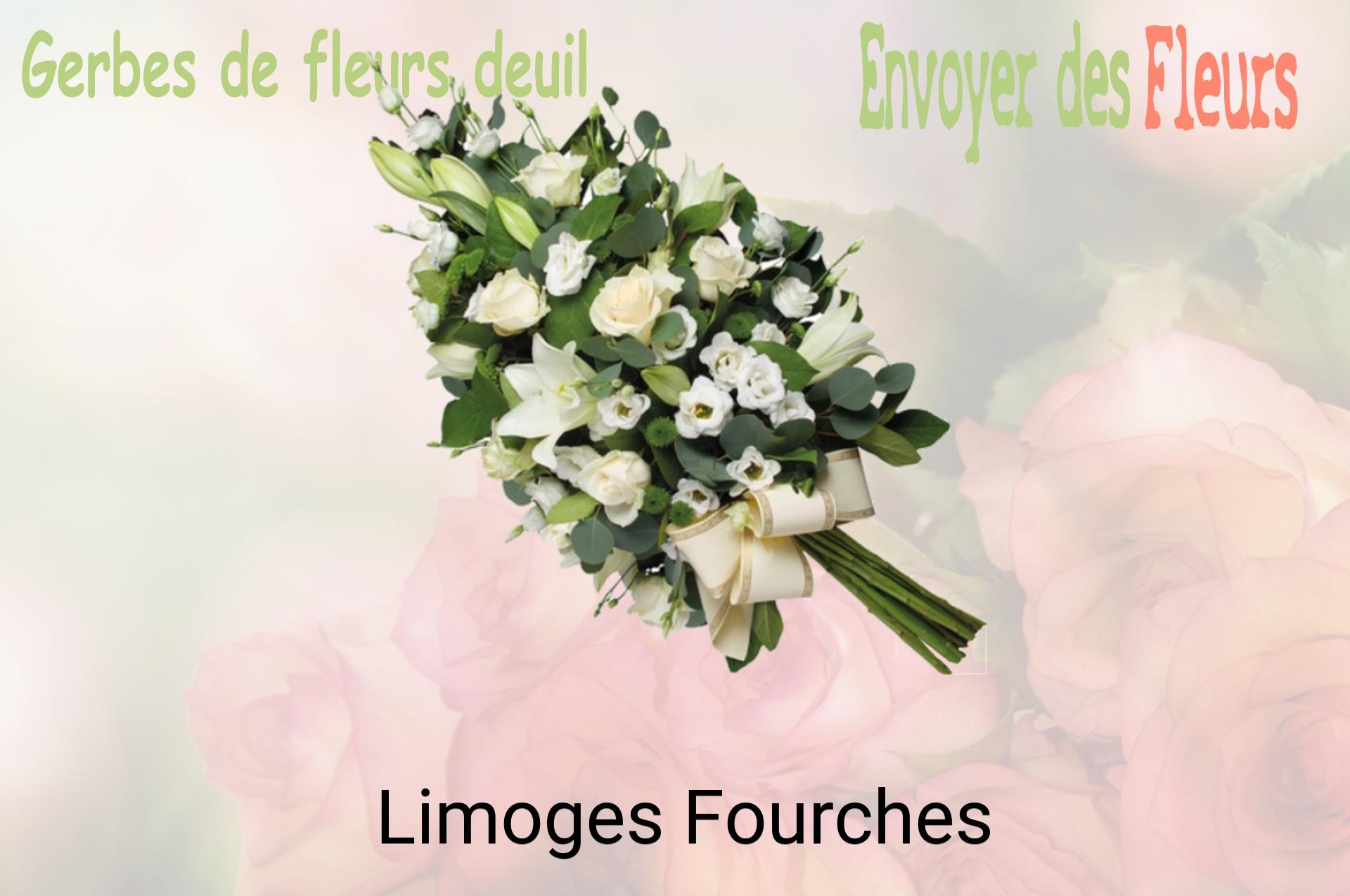 Gerbe de fleurs de deuil livrée à Limoges-Fourches